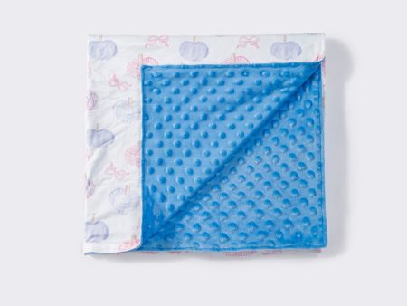 Blue pumpkin print baby blanket Cheap