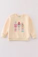 Yellow nutcracker embroidery mom&me fleece sweatshirt Fashion