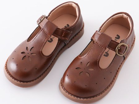 Brown vintage appleseed mary jane shoes For Sale