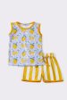 Yellow lemon girl shorts set For Discount