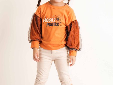 Orange  HOCUS POCUS  girl top on Sale