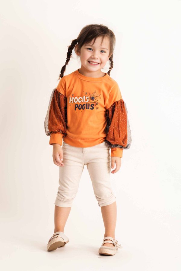 Orange  HOCUS POCUS  girl top on Sale