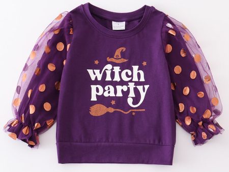 Purple witch party girl top Online now