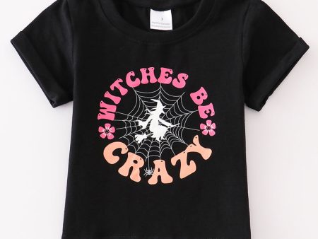 Black halloween witch girl top Sale