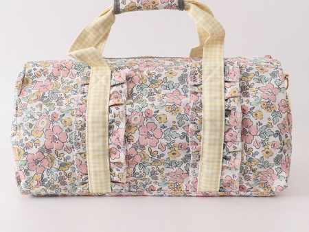 Yellow floral travel bag Online Sale