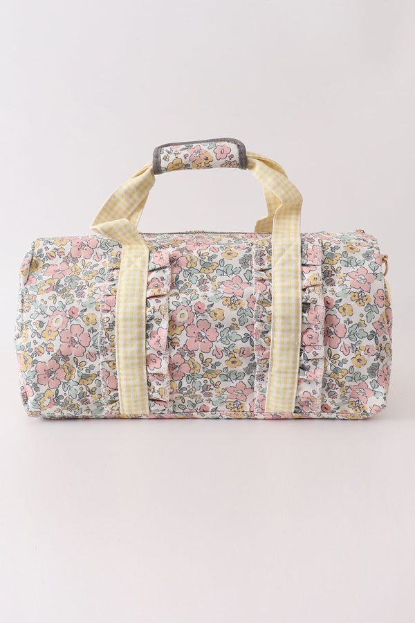 Yellow floral travel bag Online Sale