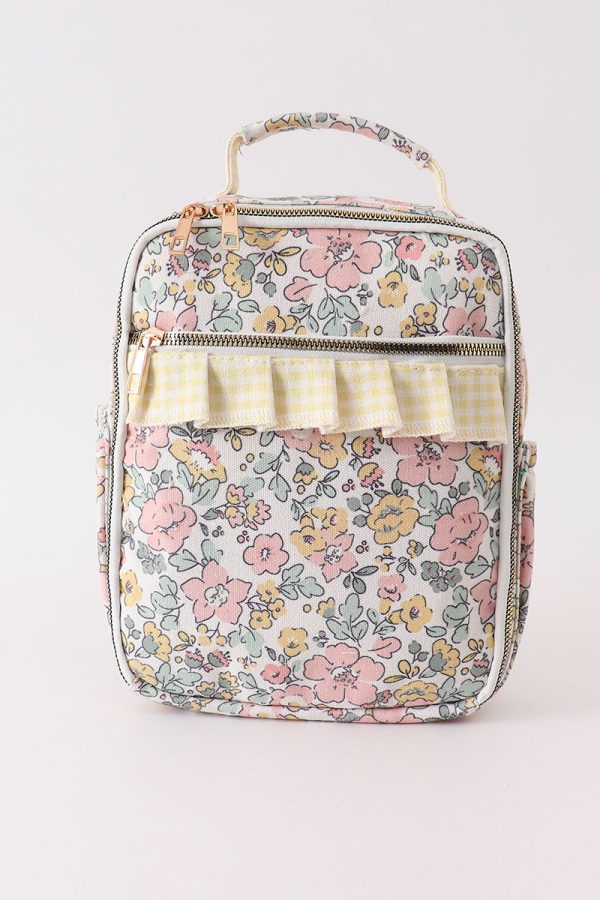 Yellow floral lunch bag Discount