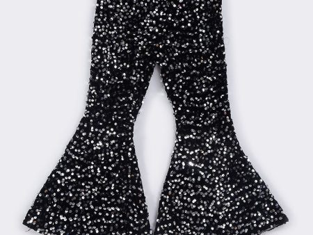 Grey sequin bell pants Fashion