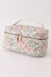 Yellow floral makeup bag on Sale