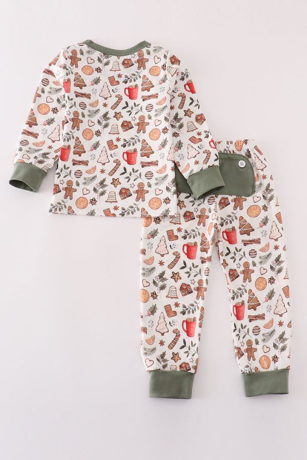 Merry christmas print boy pajamas set Cheap