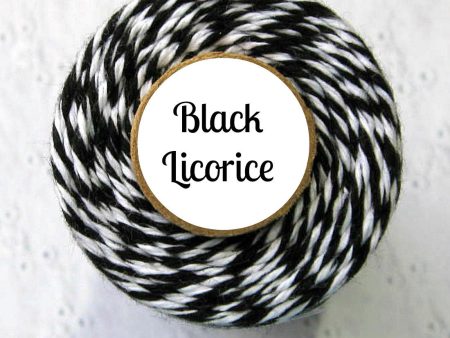 Black Licorice Trendy Bakers Twine - Black & White For Discount