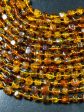 Natural Baltic Gold Stone Bead 6-8mm Freeform Cube Shape, Beautiful Dark Golden Orange Color Baltic Gold Beads, Great Quality 15.5  Strand Supply