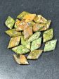 NATURAL Rainforest Rhyolite Gemstone Bead Faceted 28x14mm Diamond Shape Bead, Beautiful Green Brown Color Rhyolite Gemstone Bead LOOSE Bead For Cheap