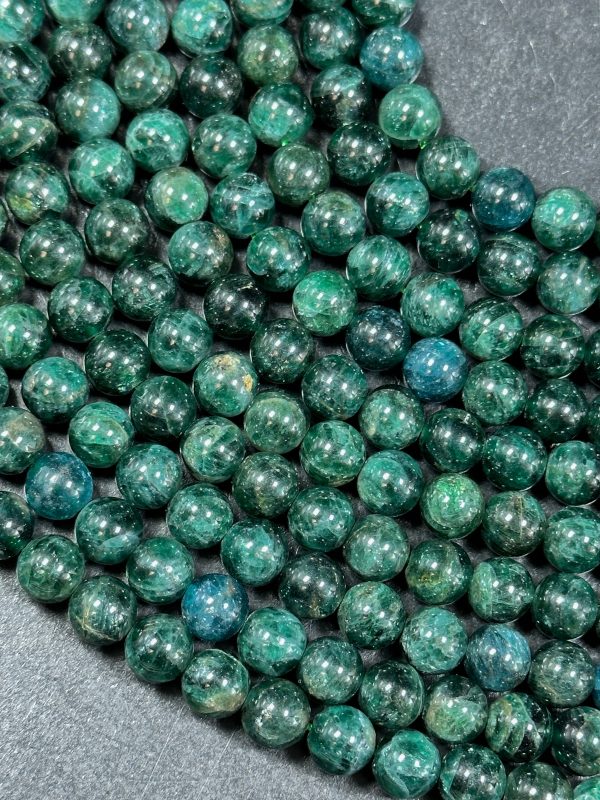 AAA Green Apatite Gemstone Bead 6mm 8mm 10mm Round Beads, Beautiful Green Color Apatite Gemstone Bead Full Strand 15.5 , Great Quality Apatite Beads Discount