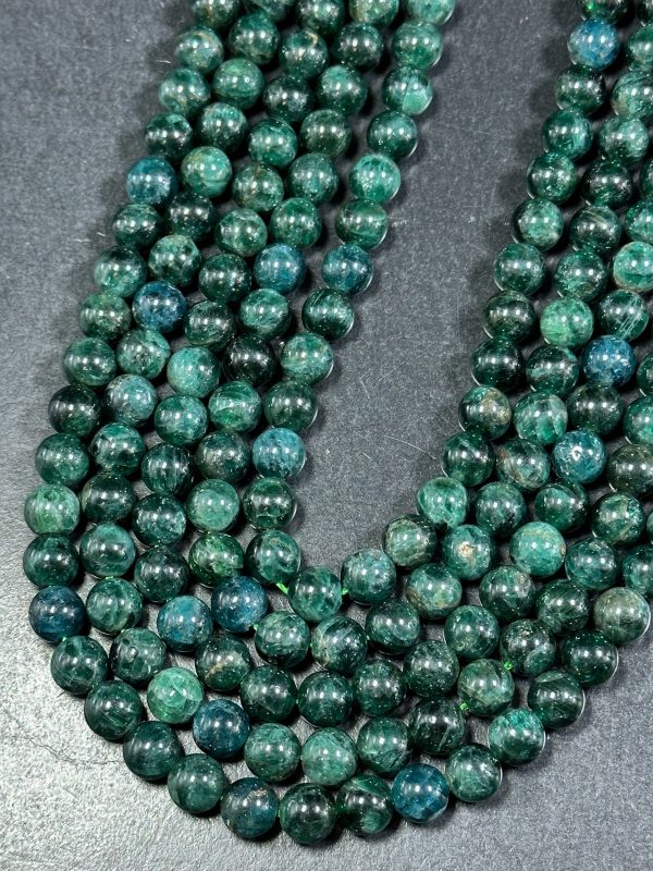 AAA Green Apatite Gemstone Bead 6mm 8mm 10mm Round Beads, Beautiful Green Color Apatite Gemstone Bead Full Strand 15.5 , Great Quality Apatite Beads Discount