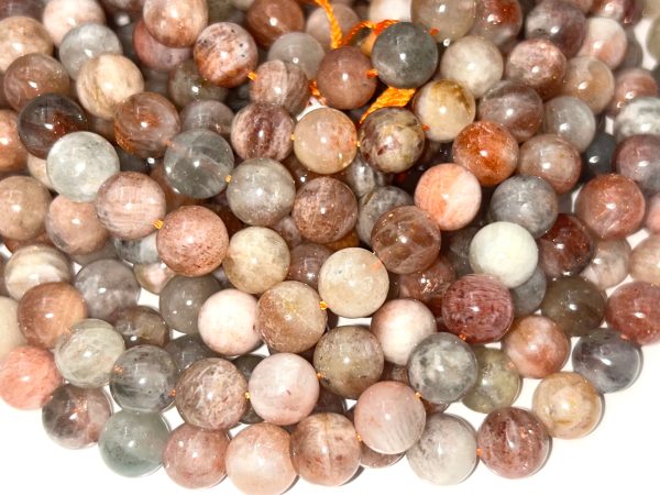 AAA Natural  Silver sunstone bead. 6mm,8mm,10mm round smooth Gorgeous natural silver, dusty rose color . Stunning looking bead! Fashion