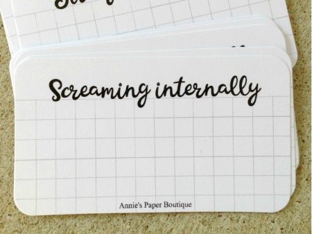 Screaming Internally Grid - Mini Note Cards For Cheap