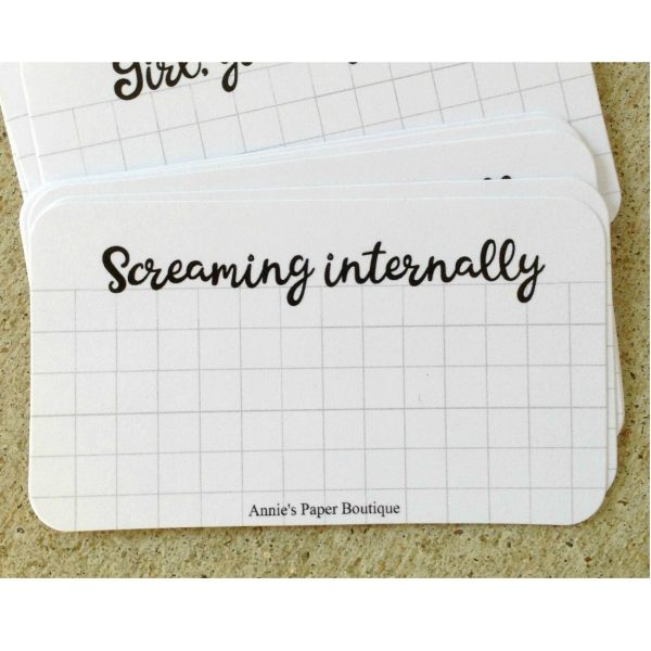 Screaming Internally Grid - Mini Note Cards For Cheap