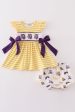 Yellow tiger embroidery LSU girl bloomer set Sale