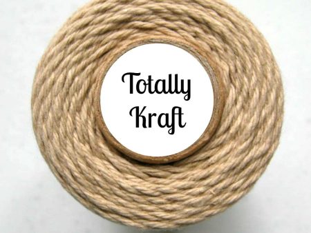 Totally Kraft Trendy Bakers Twine - Solid Light Brown - Flax, Tan on Sale