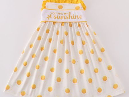 Yellow you are my sunshine embroidery dress Online Sale