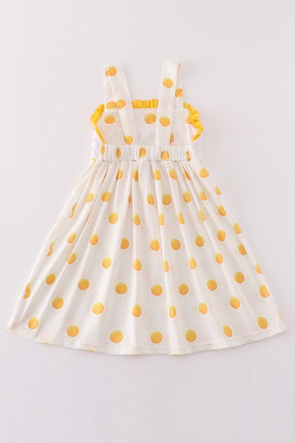 Yellow you are my sunshine embroidery dress Online Sale