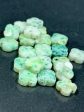 NATURAL Chrysocolla Gemstone Bead Faceted 17mm Clover Flower Shape Beautiful Natural Green Blue Color Chrysocolla Gemstone Bead LOOSE Beads Supply