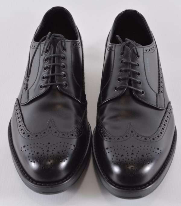 New Prada Men s Black Brogue Derby Oxfords Driver Soles Shoes 10 U.K 11 U.S. on Sale