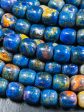 Natural Tibetan Gemstone Bead 12x13mm Barrel Shape, Gorgeous Multicolor Blue Color Tibetan Gemstone Beads, Excellent Quality Full Strand 13  Online now