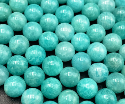 AAA Natural Amazonite Gemstone Bead 6mm 8mm 10mm Round Bead, Gorgeous Natural Blue Green Color Amazonite Gemstone Bead, Full Strand 15.5  Fashion