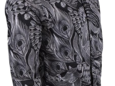 NEW Robert Graham $228 SAMSON & DELILAH Abstract Feather Print Sport Shirt M For Discount