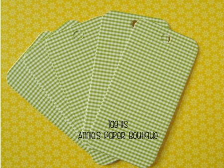 Green Gingham Tag-Its Online now