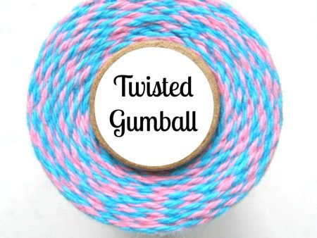 Twisted Gumball Trendy Bakers Twine - Aqua Blue & Pink Supply