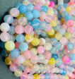 AAA Cotton candy jade stone bead. Faceted 6mm 8mm 10mm round bead. Gorgeous natural multi color jade stone bead. High quality  ! Sale