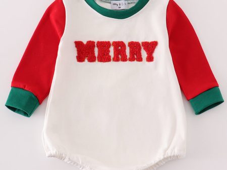 Red merry christmas french knot bubble Online