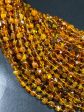 Natural Baltic Gold Stone Bead 6-8mm Freeform Cube Shape, Beautiful Dark Golden Orange Color Baltic Gold Beads, Great Quality 15.5  Strand Supply