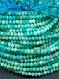 NATURAL Amazonite Gemstone Bead Faceted 3mm Rondelle Shape Bead, Beautiful Natural Green Blue Color Amazonite Loose Beads Full Strand 15.5  Fashion