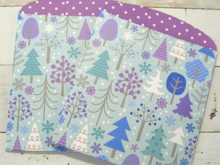 Winter Woods Large Paper Pockets - 4-1 4  x 5-1 2 Supply