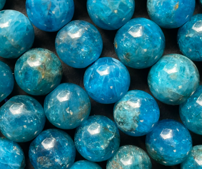 AAA Natural Apatite Gemstone Bead, 4mm 6mm 8mm 10mm Smooth Round Bead, Beautiful Natural Blue Color Gemstone Great Quality Apatite Bead For Sale