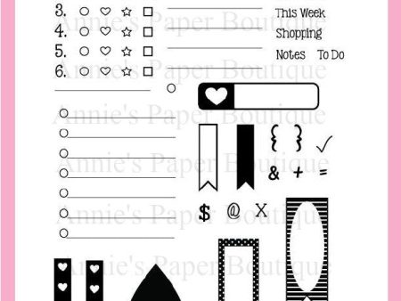 Check It Off Planner Stamp Set - 4x6 Discount