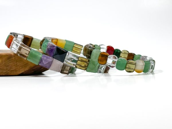 Natural Mixed Gemstones Beaded Bracelet Gorgeous Multicolor Mixed Gemstone Beaded Bangle, Mixed Multi Gemstone Beaded Bracelet Great Quality Online