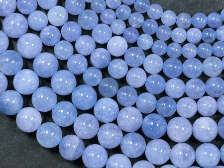 Natural Light Blue Jade Gemstone Bead 6mm 8mm 10mm Round Bead, Beautiful Light Blue Color Jade Gemstone Bead Great Quality Full Strand 15.5  Sale