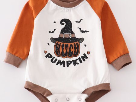 Halloween pumpkin baby romper Supply