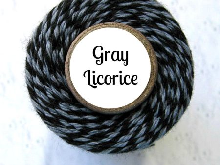 Gray Licorice Trendy Bakers Twine - Black & Gray Fashion