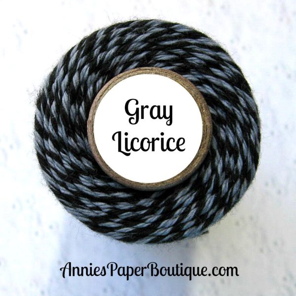 Gray Licorice Trendy Bakers Twine - Black & Gray Fashion