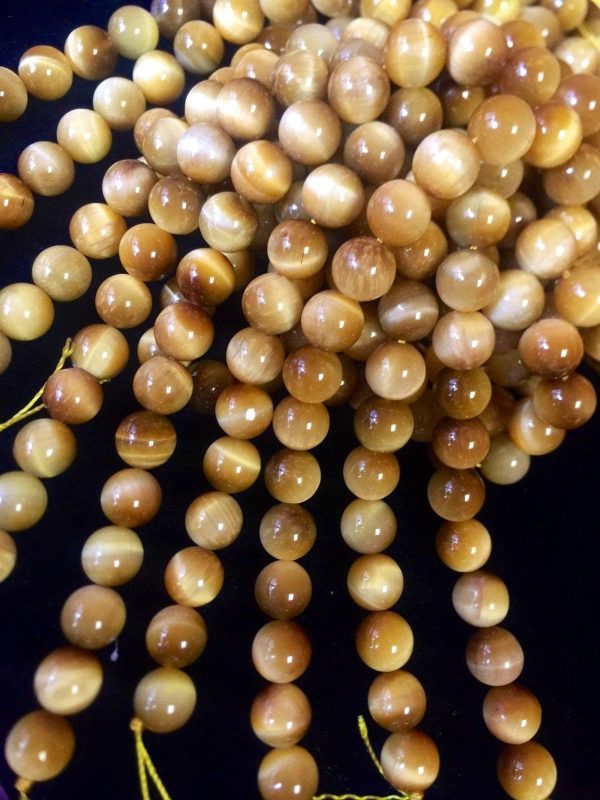 AAA Natural Golden Tiger Eye Gemstone Beads 4mm 6mm 8mm 10mm 12mm Round Beads Online now