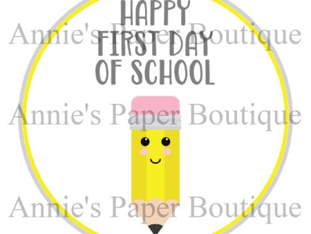 Happy First Day of School Print & Punch Tags Supply