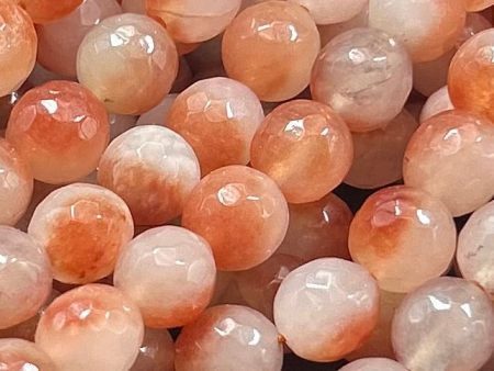 AAA KOI jade stone bead. Faceted 6mm 8mm 10mm round bead. Gorgeous natural PEACH color jade stone bead. High quality  ! For Discount