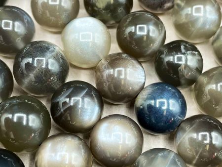 AAA Natural black rainbow moonstone .6mm 8mm 10mm round bead . Gorgeous natural black rainbow moonstone . Real nice quality. Full strand 15 on Sale