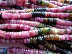 AAA Multicolor Natural Tourmaline Gemstone Beads, 6x2mm Smooth Rondelle Shape Beads, Great Quality gemstone 15.5” strand! on Sale